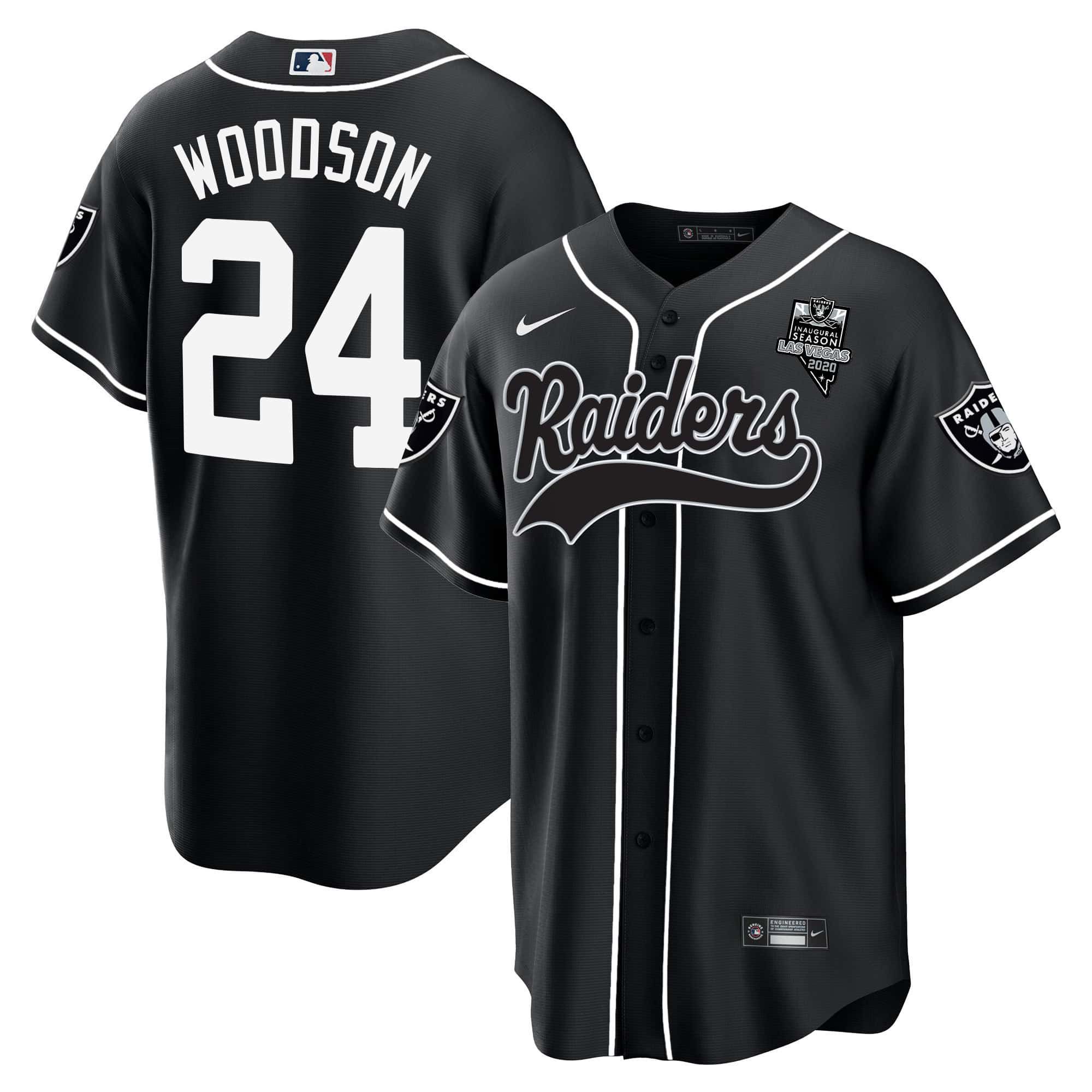 Men Oakland Raiders 24 Woodson Black 2024 Nike Vapor Baseball NFL Jersey